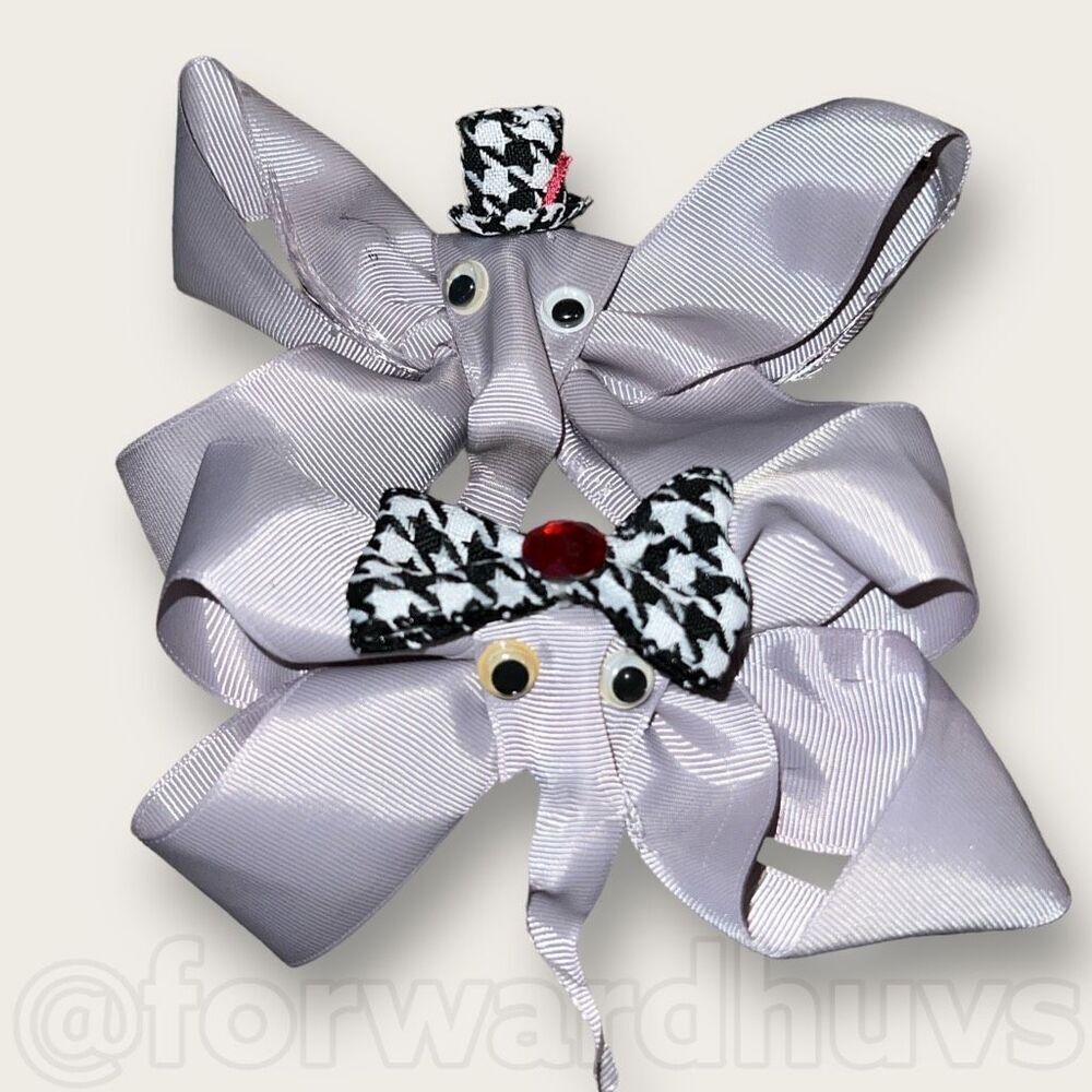 Elephant Wearing Hats Barrett x 2 | Handcrafted Hair Accessories